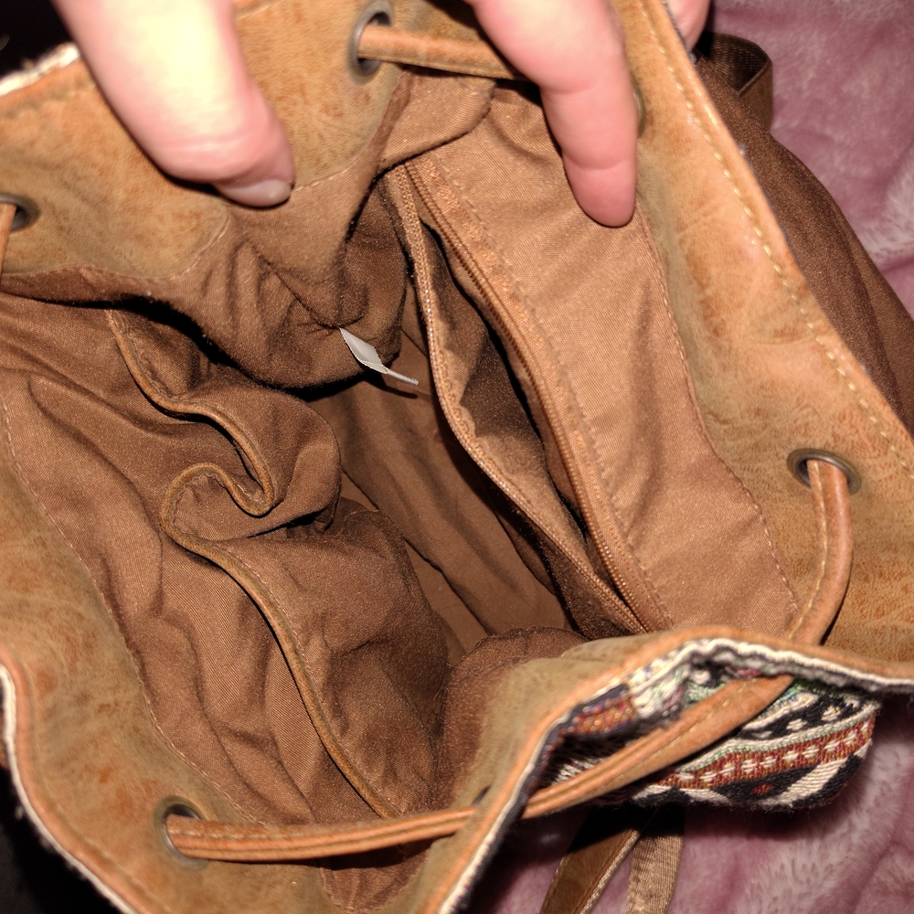 Chic Tan And Patterned Women's Backpack - image 6